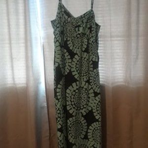 LOFT Torquoise and Navy Maxi Dress